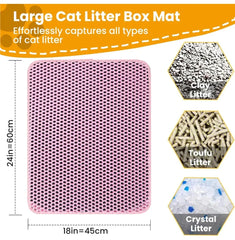 Cat Litter Mat Double Layer Pet Non Slip Big Pet Litter Box Filter MatWear Resistant Waterproof Anti-slip Cat Litter Mat