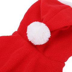 Christmas Cat Outfit Pet Cloak with Pompoms Puppy Cape Cute Cat Costume Pet Christmas Cloak for Xmas Party