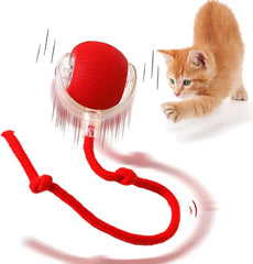 New Electric Cat Ball Toys Automatic Rolling Ball With Teaser Bird Cat Toys Pet Interactive Smart Sensor Rechargeable Cat Toys