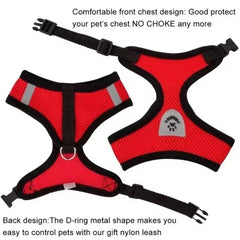 Summer Cat Dog Harness Lead Leash Adjustable Vest Polyester Mesh Breathable Harnesses Reflective for Small Dog Cat Lesah
