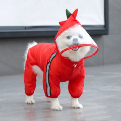 Dog pet raincoat clothes Golden Retriever French Bulldog Pug Labrador cat four-legged raincoat outdoor waterproof products