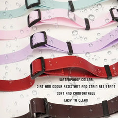 Dog Collar, Waterproof Plastic PVC Rubber WashableOutdoor Puppy Collars Durable Adjustable for Small Medium Large Dogs