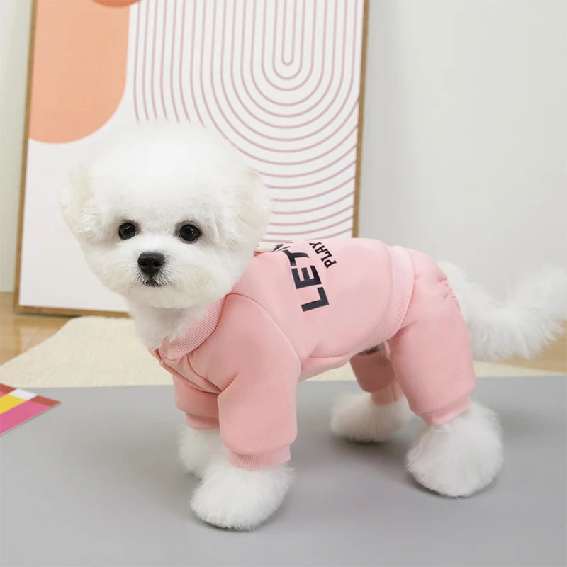New Winter Warm Pet Dog Coat For Small Medium Dogs Puppy Clothes Dog Jumpsuit Thicken Dog Hoodies Pet Supplies Pet Clothing