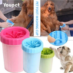 Pet Foot Washing Cup Dog Bath Pet Beauty Cleaning Wipe Free Automatic Foot Portable Cat Dirty Paw Cleaning Wash Brush Cup