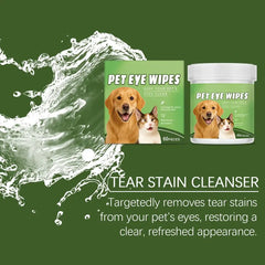 60Pcs/box Pet Cleaning Products Eye Wipes To Remove Tear Marks Cleaning Wet Tissues Cat And Dog Gently Clean Stains Pet Supplies