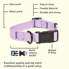 Dog Collar, Waterproof Plastic PVC Rubber WashableOutdoor Puppy Collars Durable Adjustable for Small Medium Large Dogs