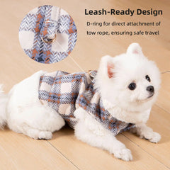 Winter Dog Vest Warm Pet Clothes For Small Medium Dogs Fur Collar Dogs Coat Soft Plush Puppy Clothing Teddy Bichon Pet Clothes