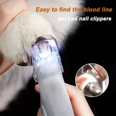 LED Pet Nail Clippers with LED Light Pet Cat Dog Nail Clippers Polished Pet Cleaning Supplies