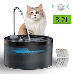 3.2L Cat Water Fountain,Pet Water Dispenser With Filter,Dog Drinking Fountain For Cats,Ultra Quiet Water Pump