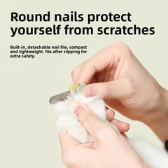 Pet Nail Clipper with LED Light Safe Trimmer for Cat and Dog Professional Grooming Tool Quick Stop Safety Guard Toe Claw Cutter