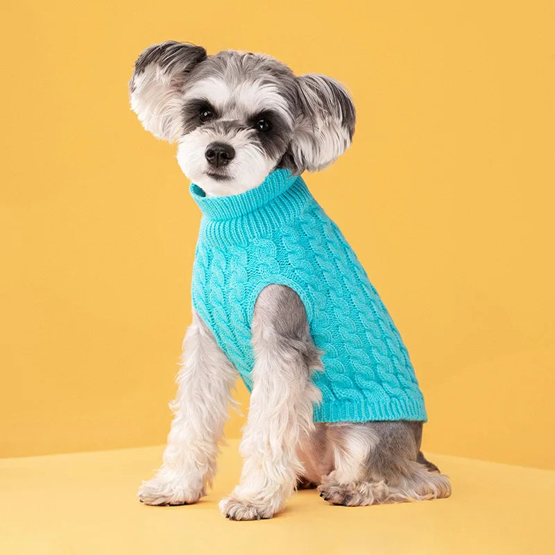 Dog Sweaters for Small Dogs Winter Warm Clothes Turtleneck Knitted Chihuahua For Sphinx Cat Dog Sweater ForYork Warm Dog Clothes