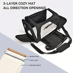 Pet Carrier Bag Side Ventilated Backpack Cat Pet Carriers Dog Travel Bag Airline Approved Transport for Small Dogs Cats Outgoing