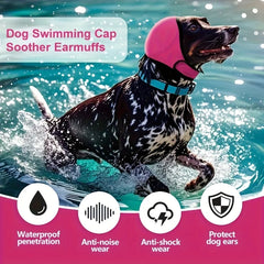 1 Noise Reduction Ear Protection Anti-Frightening Earmuffs - Adjustable Headband Design, Breathable Soft Material Suitable for Swimming and Beach Use - Anti-Thunderstorm Calming Dog Earmuffs