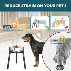 Metal Adjustable Elevated Dog Food Bowls Stand for Large and Extra Large Sized Dog, raised dog bowls(Bowl Not Included)