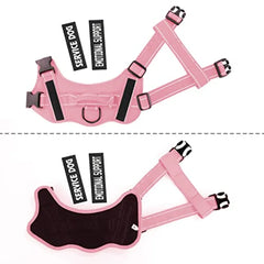 Service Dog Harness Emotional Support Pet Vest Harness Reflective Breathable and Adjustable NoPull ESA Dog Harness for Small Me