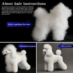 Pet simulation hair  beauty fake beautician practicing dog standard poodle full body  skeleton model dog for pet grooming