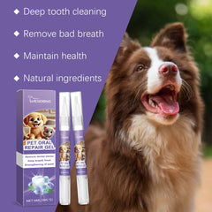 12pcs Pet Toothbrush Pen Dental Stain Cleaning Tartar Remover Whitening Teeth Cleaning Tool Breath Freshener Dog Dental Care Gel