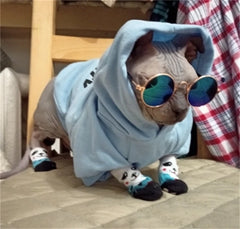 4pcs Pet Puppy Shoes Slippers Non-Slip Knit Socks Indoor for Small Dogs Cats Autumn Winter Indoor Boots Socks pet Protector