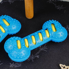 Dog Chew Toy Squeaky Bones Bite-resistant Training Puppy Toy Teeth Cleaning Interactive Massage Toothbrush Dog Toy
