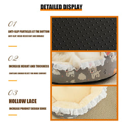 New Deep Sleep Comfort Winter Cat Bed Open Floral Skirt Square Nest SoftPlush Pet House Medium Dog House Best Warm Sleeping Sofa