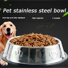 Pet Dog Cat Bowls Stainless Steel Feeding Feeder Water Bowl for Pet Dog Cats Puppy Outdoor Food Dish XS/S/M/L/XL/XXL mascotas