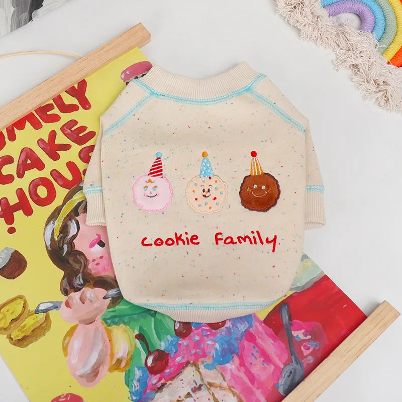 Autumn and winter pet clothes, dog and cat beige thermal clothing