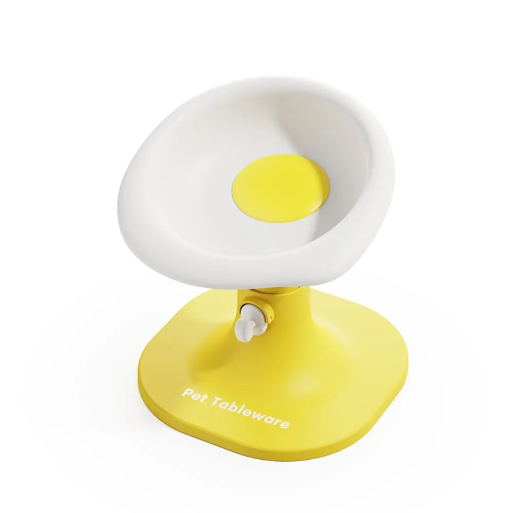 Creative Pet High Footed Bowl Cartoon Non-Slip Cat Food Water Bowl Stable Adjustable Height Angle Pet Food Dispenser