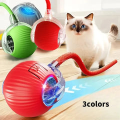 Cat Interactive Ball Toys Automatic Rolling Ball For Kitten Rechargeable Smart Pet Electric Toys With Teaser Sensor Cat Ball Toy