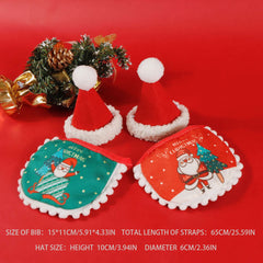 Pet Christmas Dress up, Cat Scarf, Scarf, Christmas Supplies, Hat Decorations, Dog Cute Set, Scarf