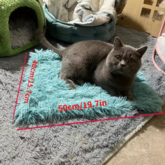 Machine Washable Luxurious Plush Pet Blanket for Cats & Dogs - Winter Warmth Comfort Mat for Nests and Sofas