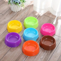 6/7/8 Random Color Plastic Pet Bowls - Round Single Bowls for Cats and Dogs, Pet Supplies Single Bowls (Random Color 6/7/8 Pack), Suitable for Feeding Stray Dogs, Homeless Puppies, Homeless Kittens, Planning Pet Food.
