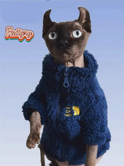 Winter pet dog dog cat coat cold proof hairless cat clothes sphinx devon thick winter warm three-color lambswool coat