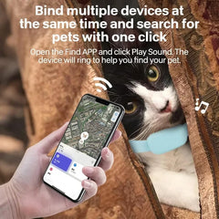Cat Collar Tracker/Locator/GPS Bluetooth Without Subscription for Apple iOS/Android/Collar Anti Choke Collar for Kittens Cats