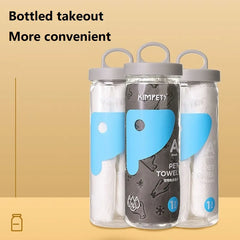 Absorbent Dog Towel Pet Bath Towels Synthetic Deerskin Strong Absorbing Water Clean Towel Soft Bath Towel with Storage Bucket