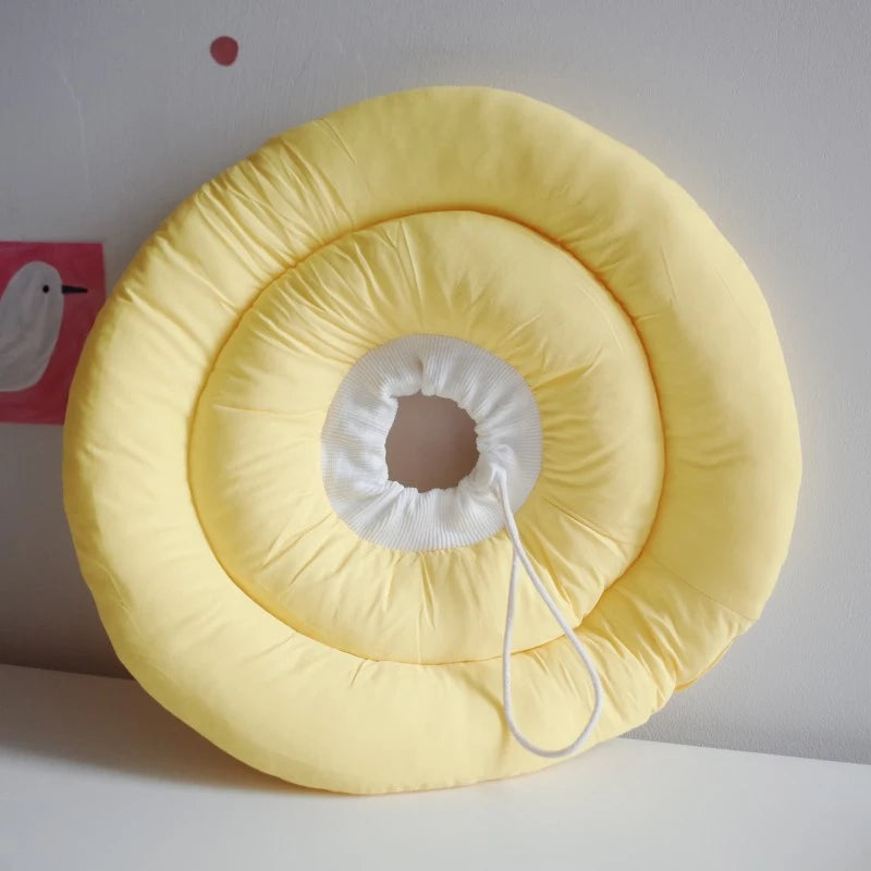 Elizabethan Collar For Dogs Adjustable Neck Drawstring Waterprof Protective Donut Collar Prevent Biting & Scratching