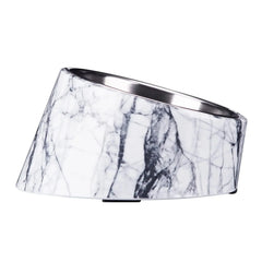 Super Design Marble Pattern 15-Degree Tilted Bowl, Suitable for Dogs and Cats, Tilted Angle Bull Terrier Bowl Pet Feeder, Non-Slip and Spill-Proof, Easier to Reach Food, Drop-Resistant and Non-Slip