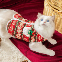 Winter Cat Cute Style 3D Bear Christmas Knitted Sweater Pet Teddy Two Leg Warm Clothes Enhance The Festive Atmosphere