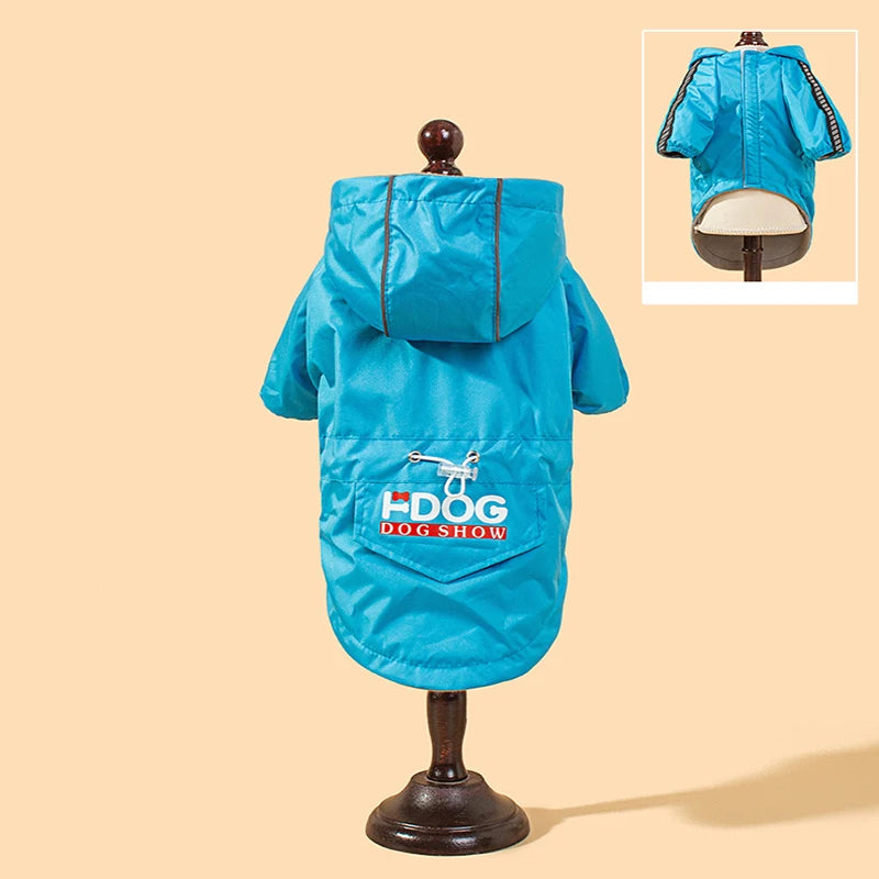 Reflective Waterproof Dog Raincoat with Hood Thickened Pet Jacket Cat Clothes Dog Clothes Pet Rainwear Windproof Outdoor Gear