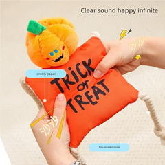 Halloween Dog Squeaky Toy Plush Chew Toy For Boredom Relief Interactive Self Playing Molar Bite Resistant Pet Supplies For Dogs