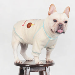 Autumn and winter pet clothes, dog and cat beige thermal clothing