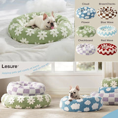Fashion Color Round Pet Bed for Dog Cat Sofa Super Soft Thicken Dog House ForSmall Medium Dog House Winter Warm Pet Sleeping Mat