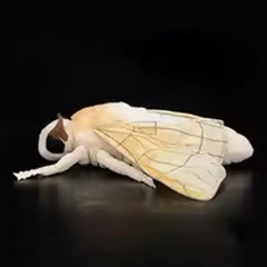 25cm Cute Silk Moth Fidelity Silkworm Plushie Fly Plush Toys Insect Lovers Decoration Soft Throw Pillows Children Halloween Gift