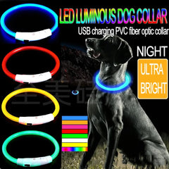 Size customizable New Dog Luminous Collar Bright Dog Collar Glowing Led Light Dog Collar Light Night Safety GXQ02