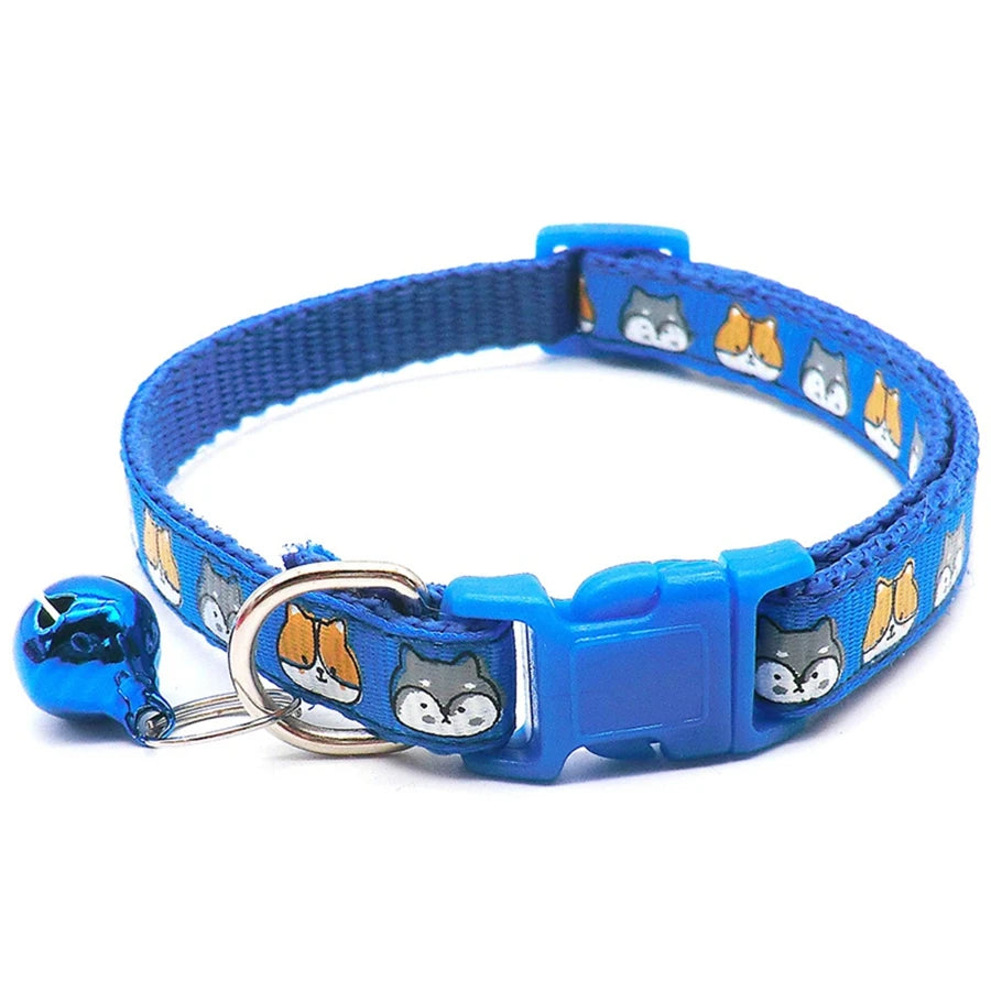 1pc Colorful Cartoon Patch Dog Cat Bell Collar Cat Neck Cover Pet Gift