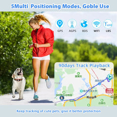 4G GPS Tracker for Dogs and Cats free card Waterproof Pet Locator with Health Monitor and Step Counter for Android IOS phone