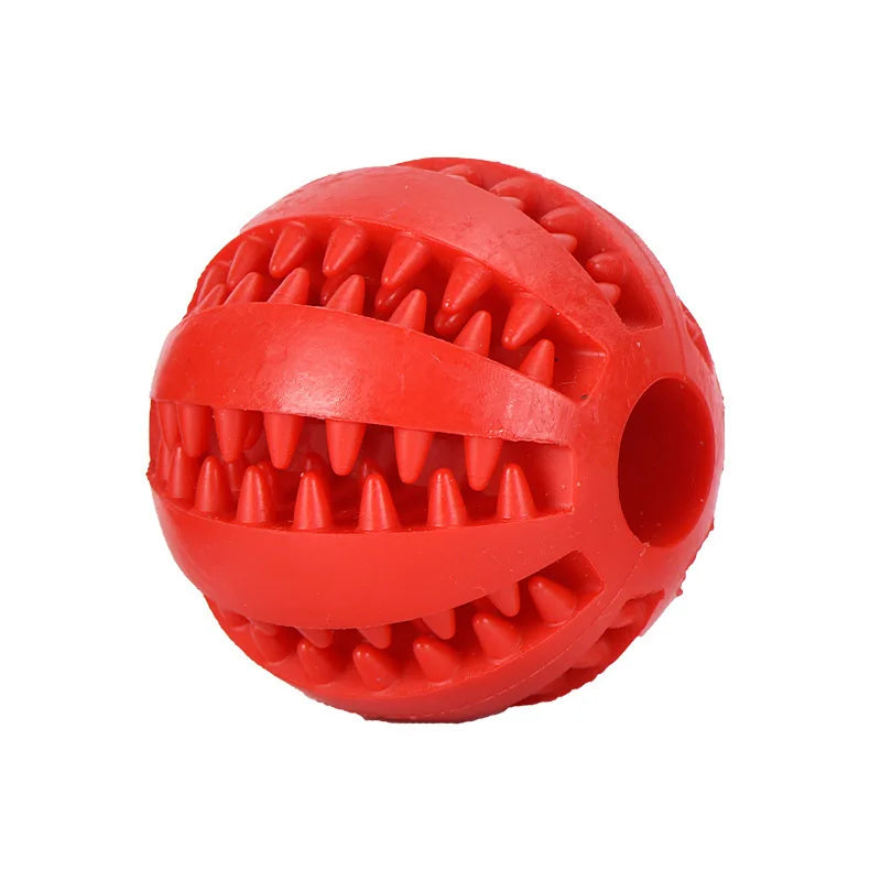 Natural Rubber Pet Dog Toys Dog Chew Toys Tooth Cleaning Treat Ball Extra-tough Interactive Elasticity Ball for Pet Accessories