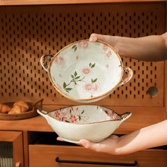 5 Inch Japanese Ceramic Rice Bowl Set 1-4 Pcs Heat-resistant Dessert Snack Bowl Microwave Safe Kitchen Noodle Bowl Tableware Set