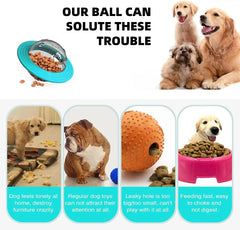 Interactive Dog Treat Ball Food Dispensing Toy For Small Large Dogs Slow Feeder IQ Training Puzzle Game To Prevent Boredom