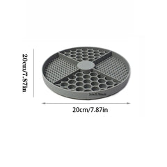 Pet Lick Circular Silicone Mat Dog cat Slow Food Plate Dog Bathing Distraction Silicone pad Sucker Food Training Feeder Supplies