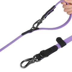 Waterproof Dog Leash with 2 Hooks for Walking,Adjustable for Traffic Control Safety Durable and Odor Proof for Medium Large Dogs